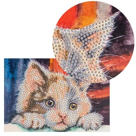 Ideen mit Herz Diamond Painting Greeting Card | Rhinestone Edition | DIN B6 | 370 gsm | Includes Stones, Envelope & Tool (Cat)