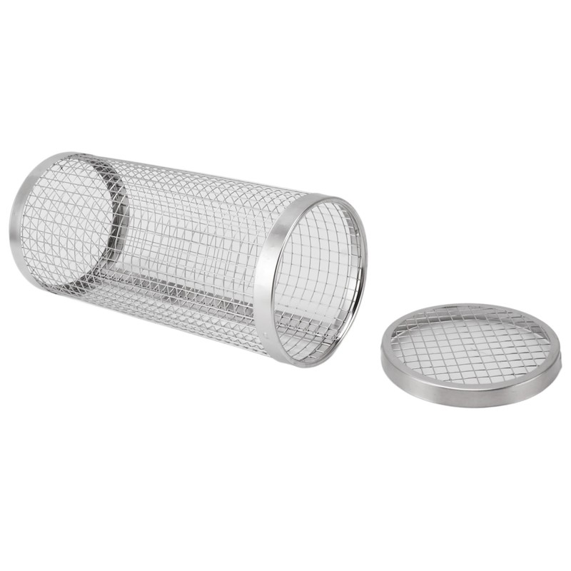 BBQ Net Tube Rolling Grilling Basket Stainless Steel Wire Mesh