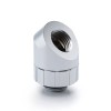 Bitspower Artemis Rotary 45-Degree Extender, Sandblast Silver