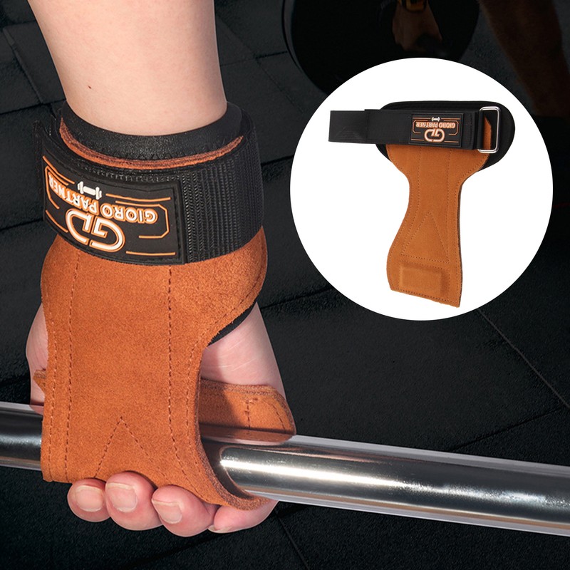 Cowhide Gymnastics Hand Grips for Pull Up Weight Lifting Fitness
