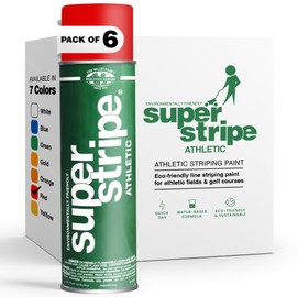 Fox Valley Athletic Field Marking Spray Paint – Water-Based Marking Paint, Vibrant, Fast-Drying & Long-Lasting – For Grass, Turf, Dirt, Sports & Outdoor Fields – Athletic Red, 18 Ounce (Pack of 6)