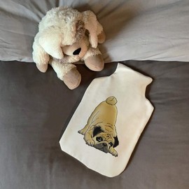 'Playful Pug' Hot Water Bottle Cover (HW00018787)