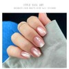 JMEOWIO Cat Eye Semi Cured Gel Strips Wraps Nail Art