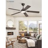 ZMISHIBO 52" Ceiling Fans with Lights, Oil Bronze Farmhouse Ceiling