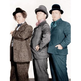 ART.COM Wall Photo PHONY EXPRESS, from left: Larry Fine, Moe Howard, Curly Howard, (aka The Three Stooges), 1943, 18" x 24"