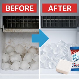 GRIME LABS Ice Machine Cleaner Tablets Descaler – 24 Pack (1 Year Supply) – Nickel-Safe, Removes Mold & Improves Taste – Compatible with Countertop & Nugget Ice Makers