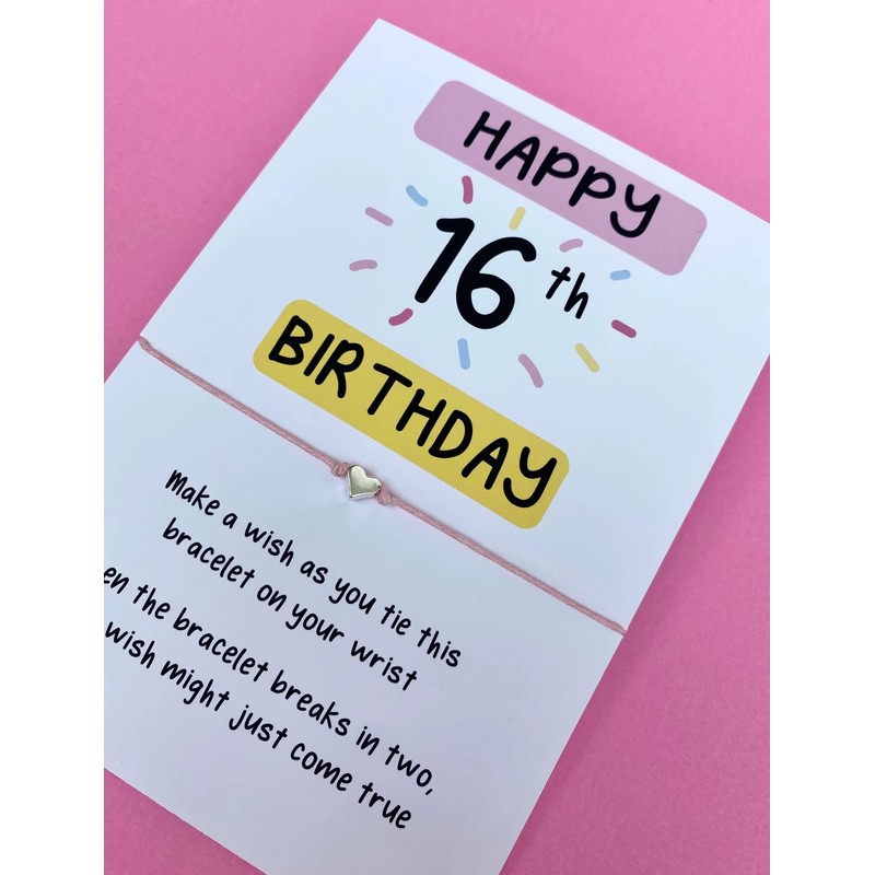 16th Birthday Wish Bracelet | 16th gift | String Bracelet