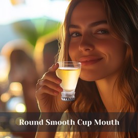 REFARICO Beer Bottle Shot Glasses Set of 4, 2oz Funny Shot Glasses, White Elephant Gifts for Adults, Glassware Drinking Glasses, Great for Home Bar and Party Favors