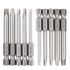 Saipor 10PCS Magnetic Square Head Screwdriver Bits Set 1/4'' Hex
