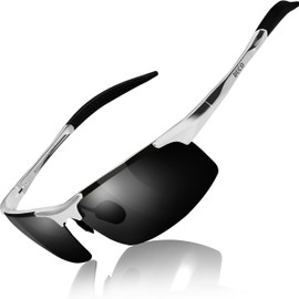 DUCO 8177 Men’s Sunglasses, Polarized Sports Sunglasses, UV400, AL-MG Alloy, Ultra Lightweight Sunglasses for Driving, Cycling, Fishing, Running, Golf