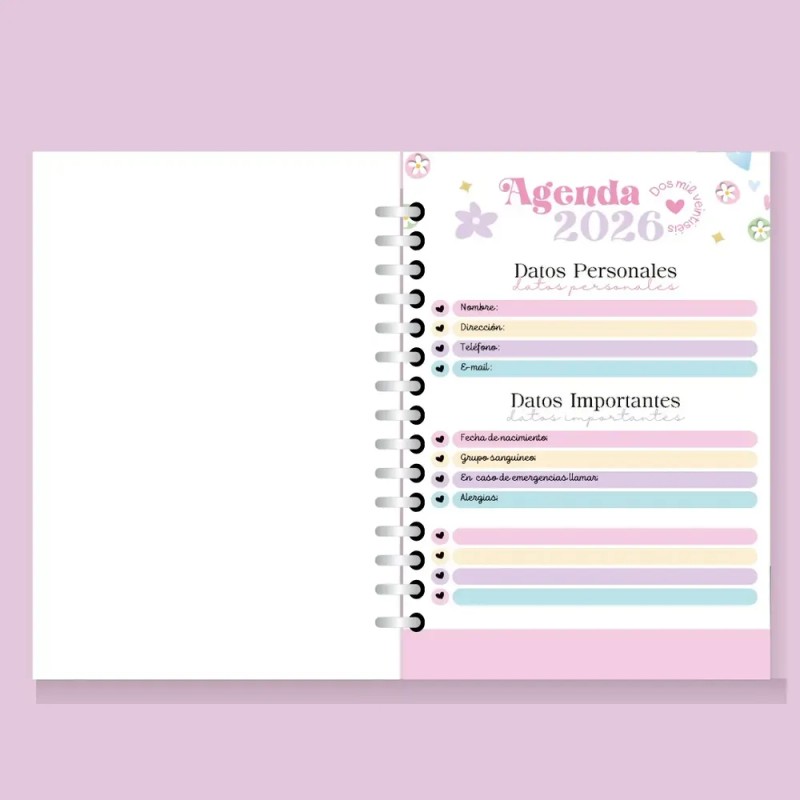 Agenda 2026 Mod Dentista Kawai Personalizada Y Stickers