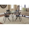 COSCO 5-Piece Folding Table and Chair Set, Black