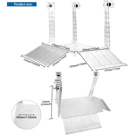 PENCK Acrylic Hanging Turtle Basking Platform, Aquatic Reptile Ramp Dock, Simulation Tortoise Climbing Ladder Terrace Turtle Tank Reptile Accessories for Aquarium (Large)