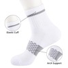 COOVAN Mens Atheltic Quarter Socks Cotton Thick Cushioned Moisture Wicking