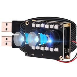 1080P USB Camera Module Dual Lens Day Night Vision Webcam Board with IR LED for Computer WDR PC Camera Mini UVC USB2.0 Web Camera Auto IR Infrared USB Security Camera HD AR0230 USB with Camera