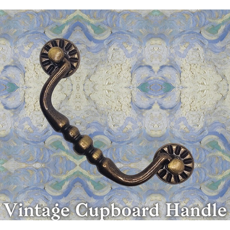 Universal Hardware Vintage Brass Drawer Handle Solid Cabinet Drop Swan