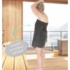 Lashuma Ladies Sauna Towel with Velcro Fastening Grey Terry Cloth