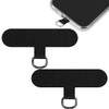 2 Pieces Black Universal Phone Chain Phone Lanyard Patch Ultra