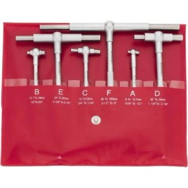 SPI 14-125-9 Telescoping Hole Gauge Set: Hardened Tool Steel, 5/16 to 6"