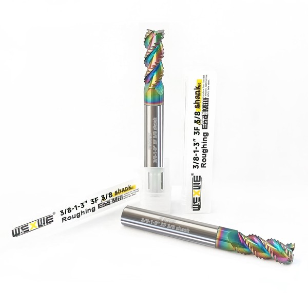 WEXWE Tools Roughing End Mill, DLC Diamond-Like Coating Wave Milling