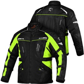 JAG Touring Motorcycle Armor Jacket for Men, Dual Sports Water Resistant Adventure Riding Jacket with Cordura Fabric & CE Armor Impact Protection