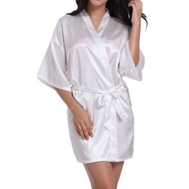 Bride Robe White Bridal Party Robes Glitter(Bride White,Medium)