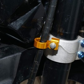 NICECNC Gold Brake Hose Clamp Brake Cable Clamp Compatible with Suzuki DR-Z400SM 2005 2006 2007-2021 2022 2023 2024 RMX450Z 2010 2011 See Fitment