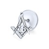 Freemasons Masonic Compass Symbol Lapel Pin Apprentice Square For Men