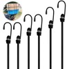 Expander with Hooks, Pack of 6 Elastic Straps with Hooks,