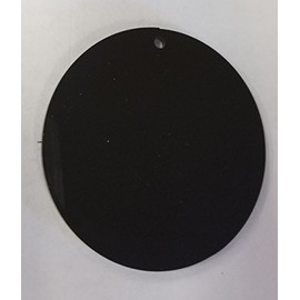Sibe-R-Plastics Supply Set of 15pcs Acrylic Discs Black Opaque,Acrylic Round Sheet with Hole 1/8" for Keychains, Jewelry DIY Crafts (2")