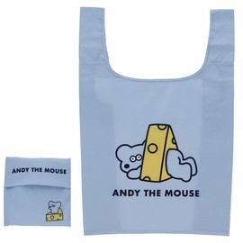 Maruma ANDY Eco Bag - Andy the Mouse Going Out - Cute Mouse Character Goods Shopping Bag - Eco Bag - Portable, Compact, Can be Hung on a Backpack - 1705005100