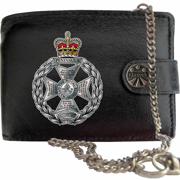 Klassek The Royal Green Jackets Image Men Chain Wallet Real