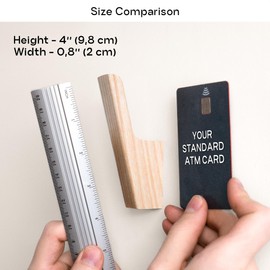 THEHRDWOOD Wood Wall Hooks - Set of 4 - Light Ash Wood Coat Hooks for Hanging Hat, Purse, Backpack, Bag, Jacket - Modern Farmhouse Decor for Wall and Practical Entryway Wall Hooks (Ash Wood)