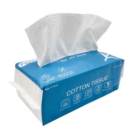 Pekrido 60 Stück Gesichtsreinigungstücher, abbaubare Einweg Hautpflegetücher, tiefenreinigende Einweg-Gesichtstücher, fusselfreies Vliesstoffgewebe für empfindliche Haut, Make-up-Entferner und Babys