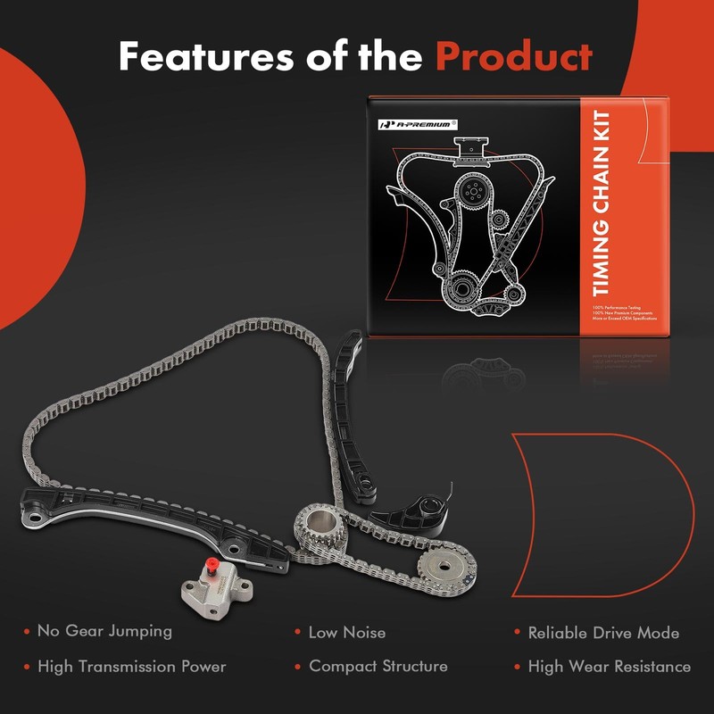 A-Premium 8PCS Engine Timing Chain Kit W/Sprocket & Tensioner &