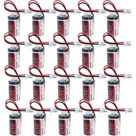 PROTOW (Pack of 20) 3.6V 1200mAh EVE ER14250 Lithium Battery with Plug for ER14250 1/2 AA Size LS14250 Battery