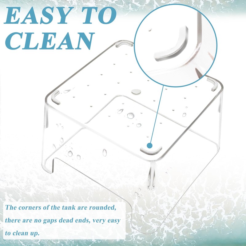 2 Pack Hermit Crab Water Tank, Cage Accessories With Climbing
