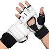 Beingfit Open Finger Gloves Boxing Gloves (SMALL, White)