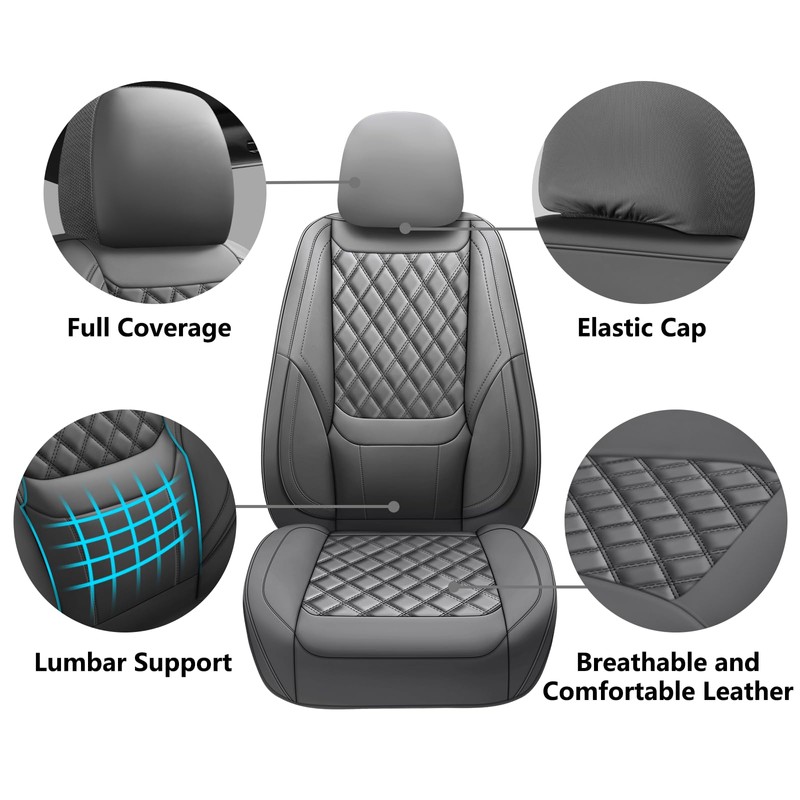 CHOCMONS Car Seat Covers Full Set,Universal Fit for Cars,SUVs,Trucks,and Sedans