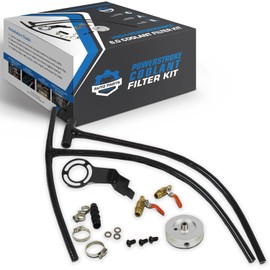 Diesel Coolant Filtration System Filter Kit Compatible With 2003-2007 Ford 6.0 Powerstroke - Prevent Leaks Heavy Duty Improved Single Piece Hose Design
