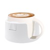 Jiozermi White Anti-Spill Cup Holder, Adjustable Spill Proof Drink Cup