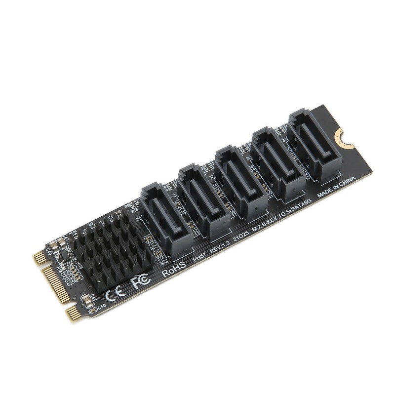 Convert Adapter Card M.2 NGFF BKEY SATA to 5 Port
