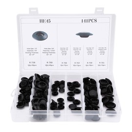 141pcs 6 Sizes Assorted Car Flush Mount Hole Plugs Auto Body Sheet Metal Hole Fastener Plug