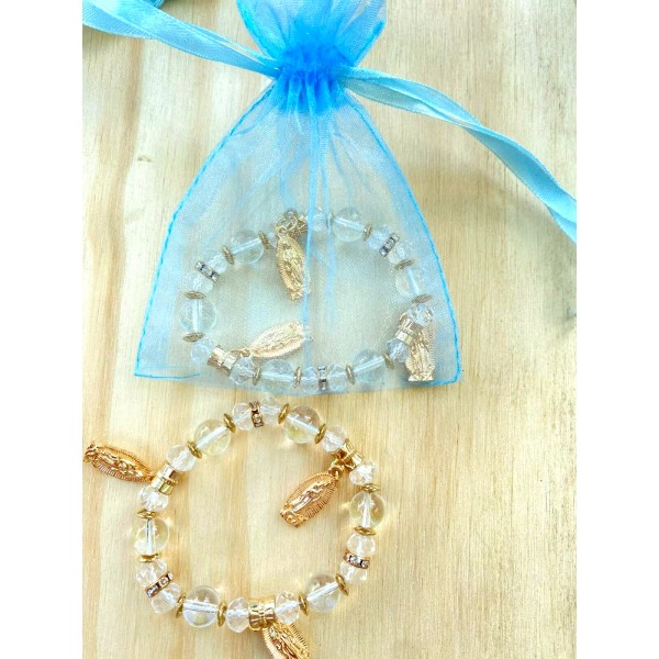 none 12 x Baptism Favors Bracelets Bautizo Recuerdos Quinceanera comunion