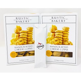 Rustic_Bakery Handcrafted Original Savory Cheese Coins Biscuit 5oz 2 Pack