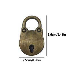 Zliger Pack of 10 Vintage Padlock Key Lock with Key Mini Archaize Padlock for Diary Jewellery Box Bag