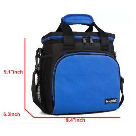 InsigniaX Insulated lunch bag: InsigniaX Fitness BPA free Thermal Polyester Food Grade bag - Black