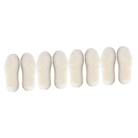 TOVINANNA 4 Pairs Wool Boot Insoles Women Warm Inserts Sole Pads for Winter Shoes