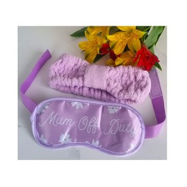 Mum Eye Mask & Head Band Pamper Mothers Day Hair Sleep Gift Blindfold Travel Nap