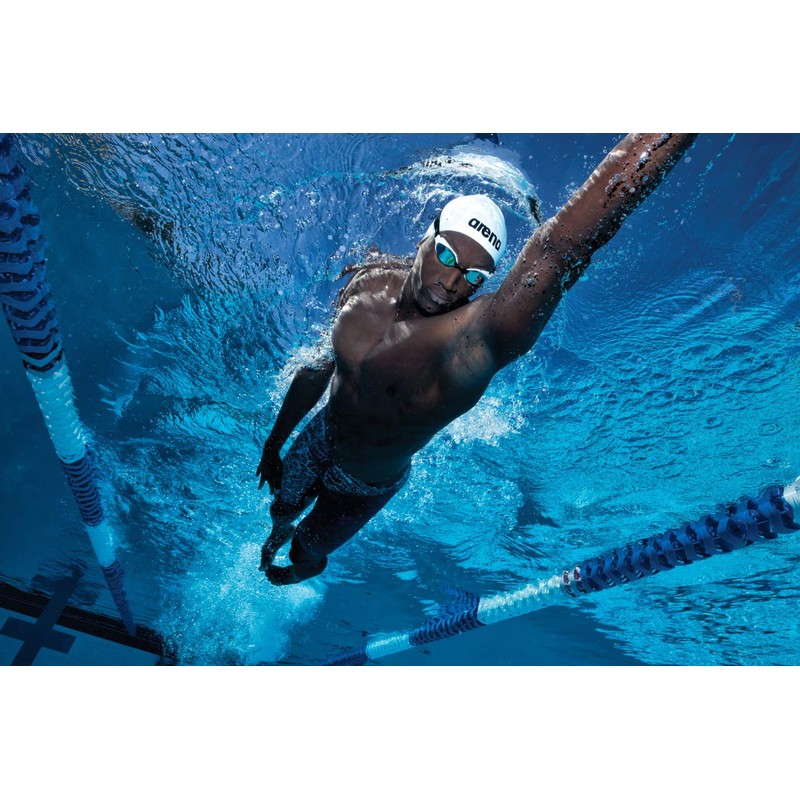 arena 3D Race Swim Cap, USA Silver/Black, Medium